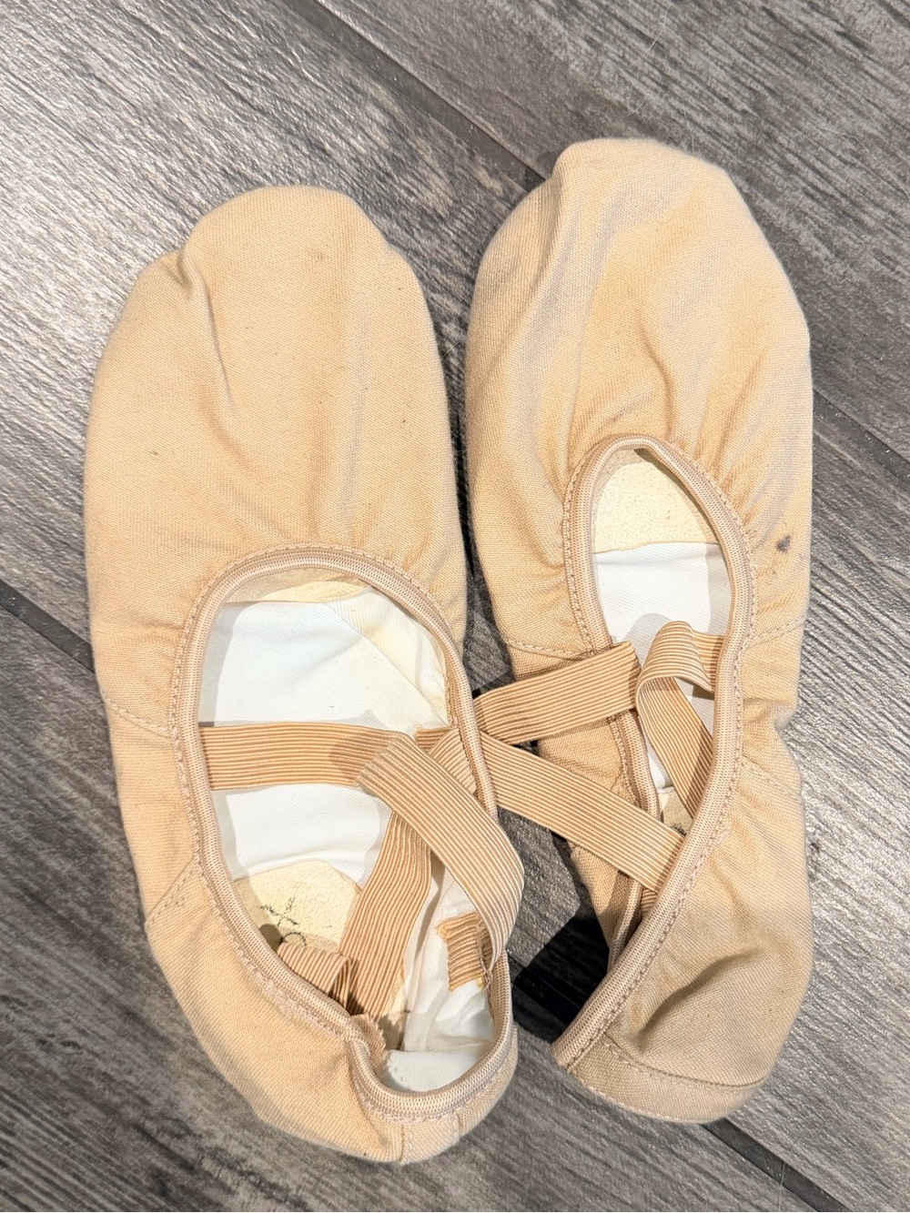 Capezio Canvas Ballet Slippers in Light Tan
